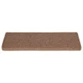 Tapis d'escalier 15 pcs 65x21x4 cm Marron