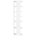 Armoires à chaussures 2 pcs Blanc brillant 27,5x27x102 cm