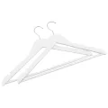 Cintres antidérapants 50 pcs Blanc Bois dur