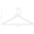 Cintres antidérapants 50 pcs Blanc Bois dur