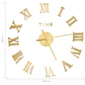Horloge murale 3D Design moderne Doré 100 cm XXL