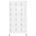 Armoire à casier avec 18 compartiments Métal 90x40x180 cm