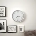 Horloge murale radioguidée avec mouvement à quartz 31 cm Blanc