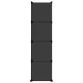 Cubes de rangement 12 pcs avec portes Noir PP