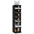 Armoire à chaussures Noir 27,5x27x102 cm Bois d'ingénierie
