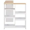 Table de bar avec tablette amovible Blanc 138x39x110 cm