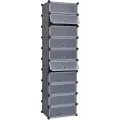 Armoire à chaussures avec 10 compartiments Noir
