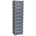 Armoire à chaussures avec 10 compartiments Noir