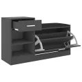 Banc à chaussures Gris 94,5x31x57 cm Aggloméré
