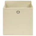 Boîtes de rangement 10 pcs Crème 32x32x32 cm Tissu