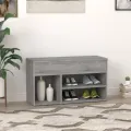 Banc à chaussures Sonoma gris 80x30x45 cm Bois d'ingénierie