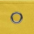 Boîtes de rangement 4 pcs Jaune 32x32x32 cm Tissu
