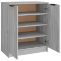 Meuble à chaussures Sonoma gris 59x35x70 cm Bois d'ingénierie