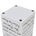 Blanc Carré Porte-parapluie Stockage pour cannes bâtons Acier 48,5 cm