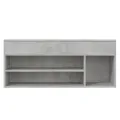 Banc à chaussures Gris béton 105x30x45 cm Aggloméré