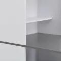Table de bar avec armoire Blanc 115 x 59 x 200 cm