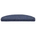Tapis d'escalier auto-adhésif Poinçon aiguilleté 15 pcs Bleu