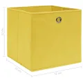 Boîtes de rangement 10 pcs Jaune 32x32x32 cm Tissu