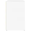 Armoire à chaussure Blanc brillant 130x35x54 cm Bois ingénierie