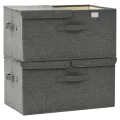 Boîtes de rangement 2 pcs Tissu 50x30x25 cm Anthracite
