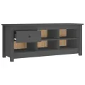 Armoire à chaussures Gris 110x38x45,5 cm Bois de pin massif