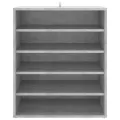 Armoire à chaussures Gris béton 60x35x70 cm Aggloméré