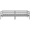 Lit Gris Bois de pin massif 90x200 cm