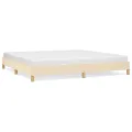Cadre de lit Crème 200 x 200 cm Tissu