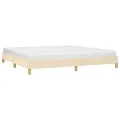 Cadre de lit Crème 200 x 200 cm Tissu