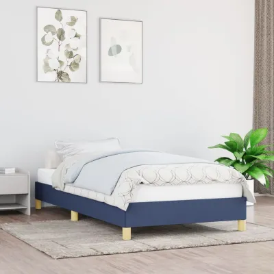 Cadre de lit Bleu 80x200 cm Tissu