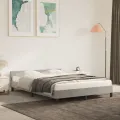 Cadre de lit avec tête de lit Gris clair 140x200 cm