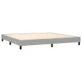cadre de lit matelas LED Gris clair 200x200 cm Tissu