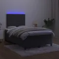 cadre de lit avec matelas LED Noir 120x200cm Velours