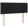 Tête de lit avec oreilles Noir 93x16x78/88 cm Velours