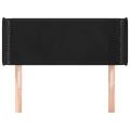 Tête de lit avec oreilles Noir 93x16x78/88 cm Velours
