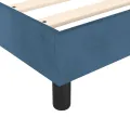 cadre de lit et matelas Bleu foncé 140x200cm Velours