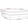 cadre de lit et matelas Bleu foncé 140x200cm Velours