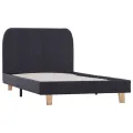 Cadre de lit Gris foncé Tissu 90 x 200 cm