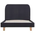 Cadre de lit Gris foncé Tissu 90 x 200 cm