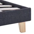 Cadre de lit Gris foncé Tissu 90 x 200 cm