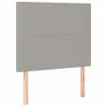 cadre de lit et matelas et LED Gris clair 100x200 cm