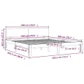 Cadre de lit blanc bois massif 180x200 cm super king
