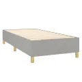 cadre de lit matelas LED Gris clair 100x200 cm Tissu