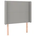 cadre de lit matelas LED Gris clair 100x200 cm Tissu