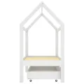 Cadre de lit d'enfant avec un tiroir Blanc Pin massif 70x140 cm