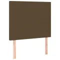 Têtes de lit 2 pcs Marron Foncé 80x5x78/88 cm Tissu