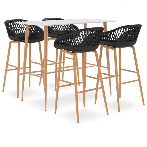 Ensemble de bar 5 pcs Blanc et noir