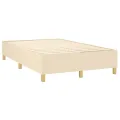 cadre de lit Crème 120x200 cm Tissu