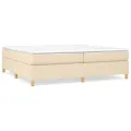 cadre de lit Crème 200x200 cm Tissu