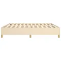 cadre de lit Crème 200x200 cm Tissu